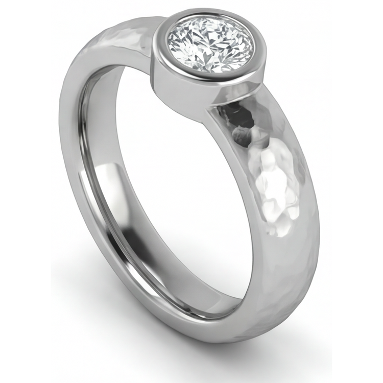 De luxe Diamant Bague pour Homme 1 carats – vue d'angle