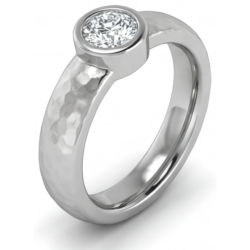 De luxe Diamant Bague pour Homme 1 carats – vue de profil