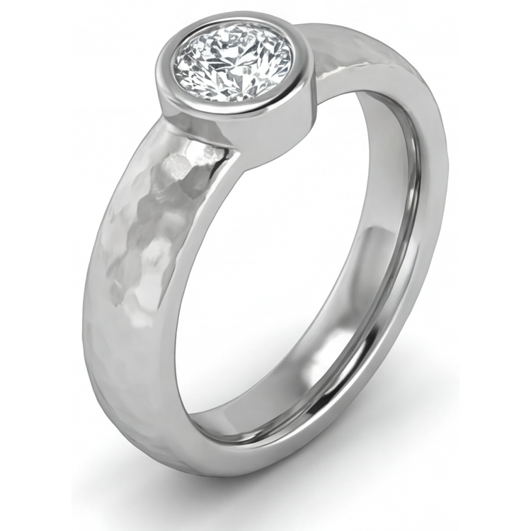 De luxe Diamant Bague pour Homme 1 carats – vue de profil