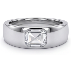 Diamant Taille Rose Ancienne Bague pour Homme – 2 carats en Or