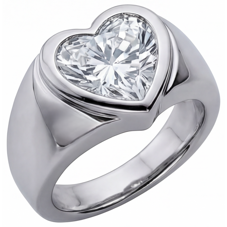 Diamant Bague pour Homme – vue de face