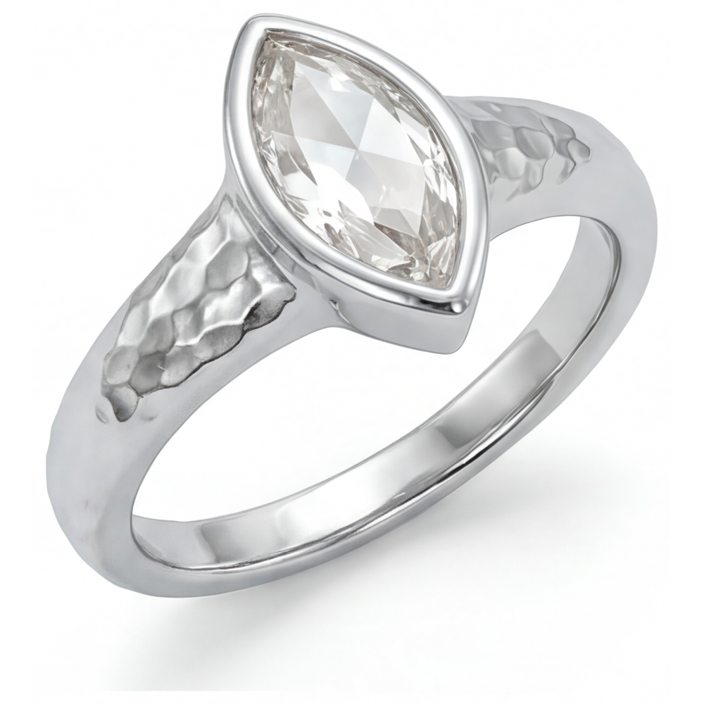 Diamant Bague Solitaire 1,25-carats Or Blanc 14 Carats – vue principale