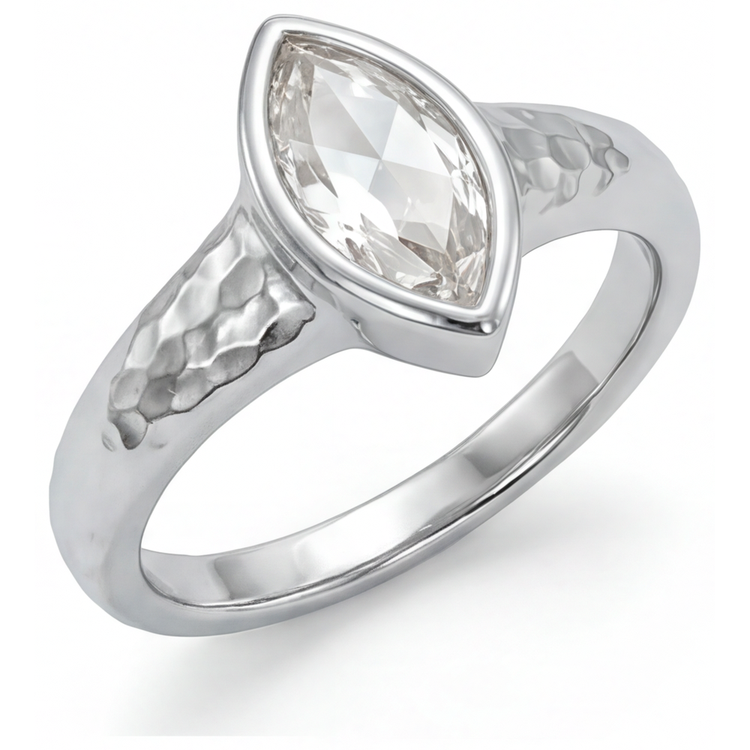 Diamant Bague Solitaire 1,25-carats Or Blanc 14 Carats – vue principale