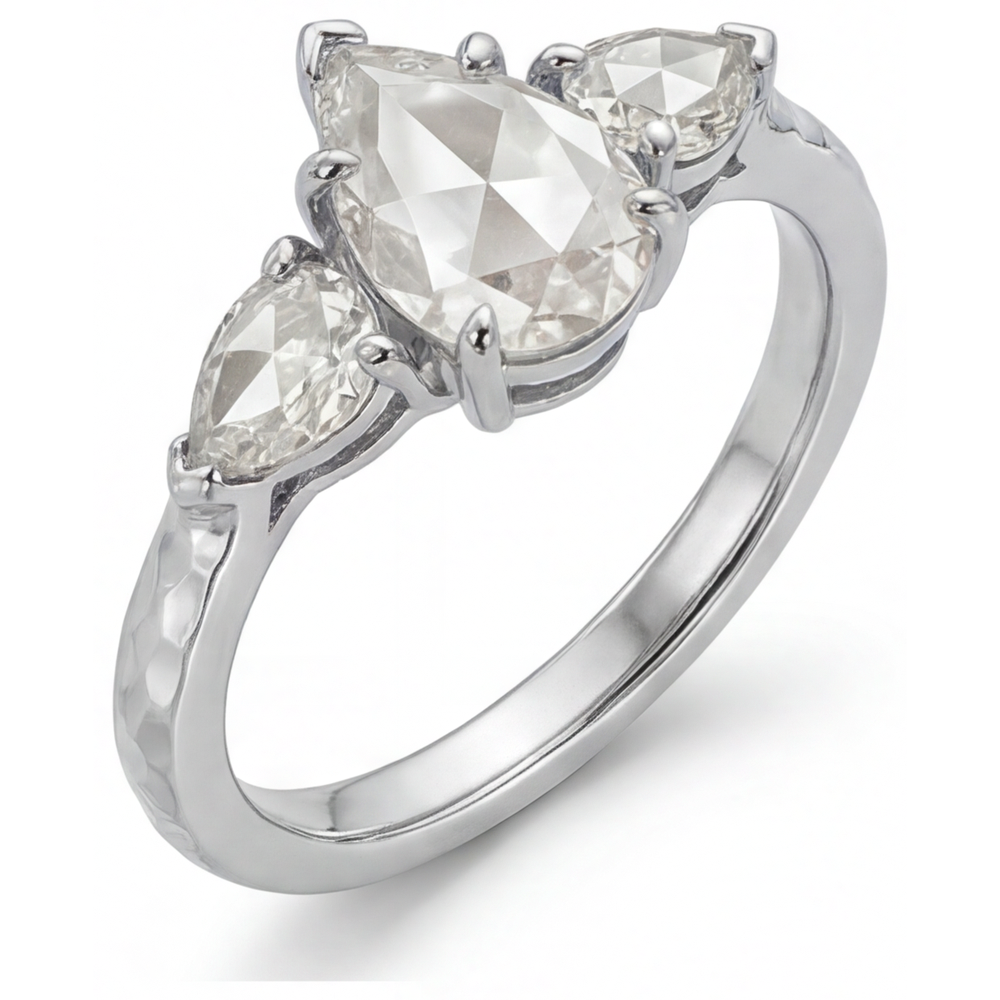 Chatoyant Bague Trilogie 1,5 carats – vue de face