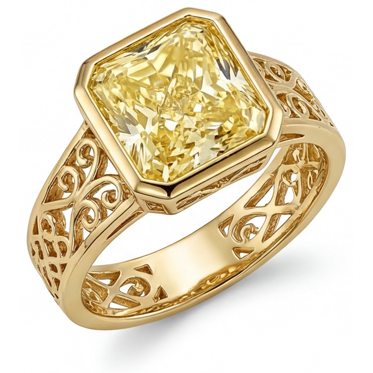 De luxe Diamant Canari Bague 2,5 carats – vue principale