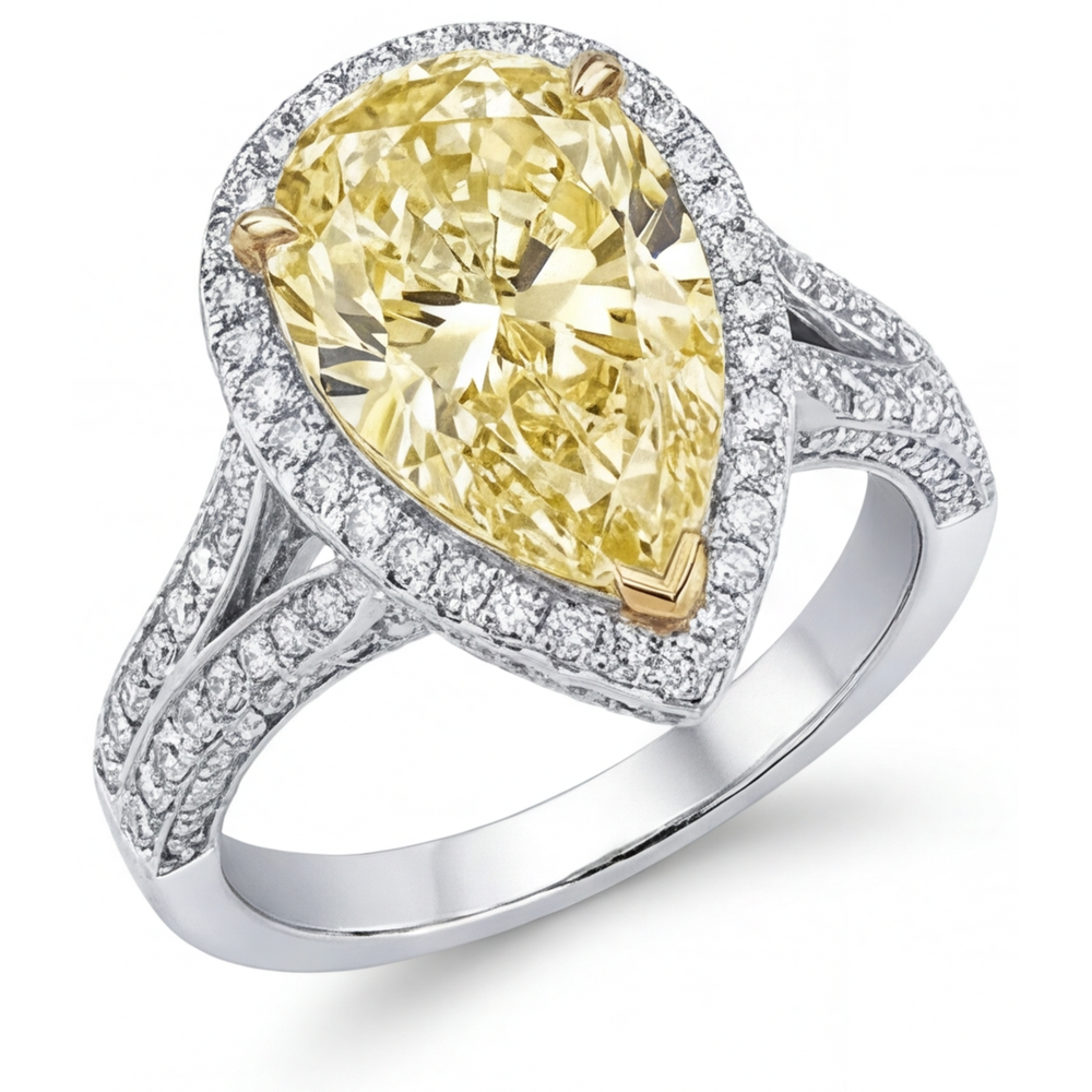 Diamant Canari Bague 4,5-carats Or Bicolore 14 Carats – vue principale