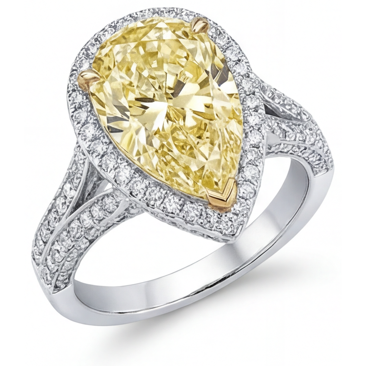 Diamant Canari Bague 4,5-carats Or Bicolore 14 Carats – vue principale
