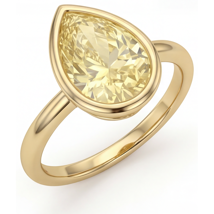 De luxe Bague de Demande 2 carats – vue de dessus
