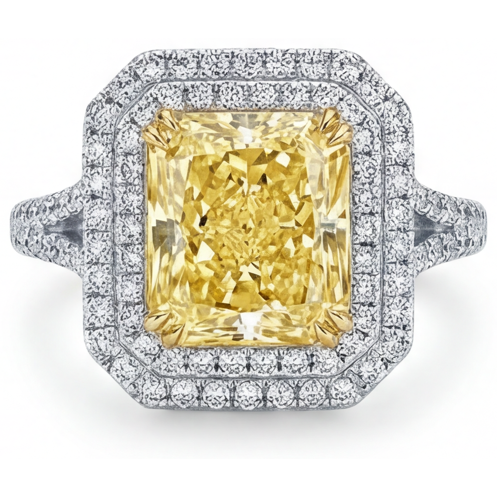 Sur mesure Diamant Canari Bague Joaillerie 2,5 carats – vue principale