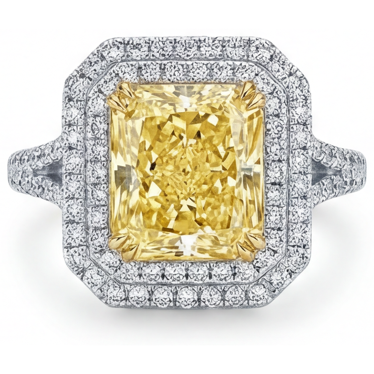 Sur mesure Diamant Canari Bague Joaillerie 2,5 carats – vue principale
