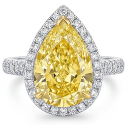 Artisanal Bague Joaillerie – Diamant Canari 3,50 carats