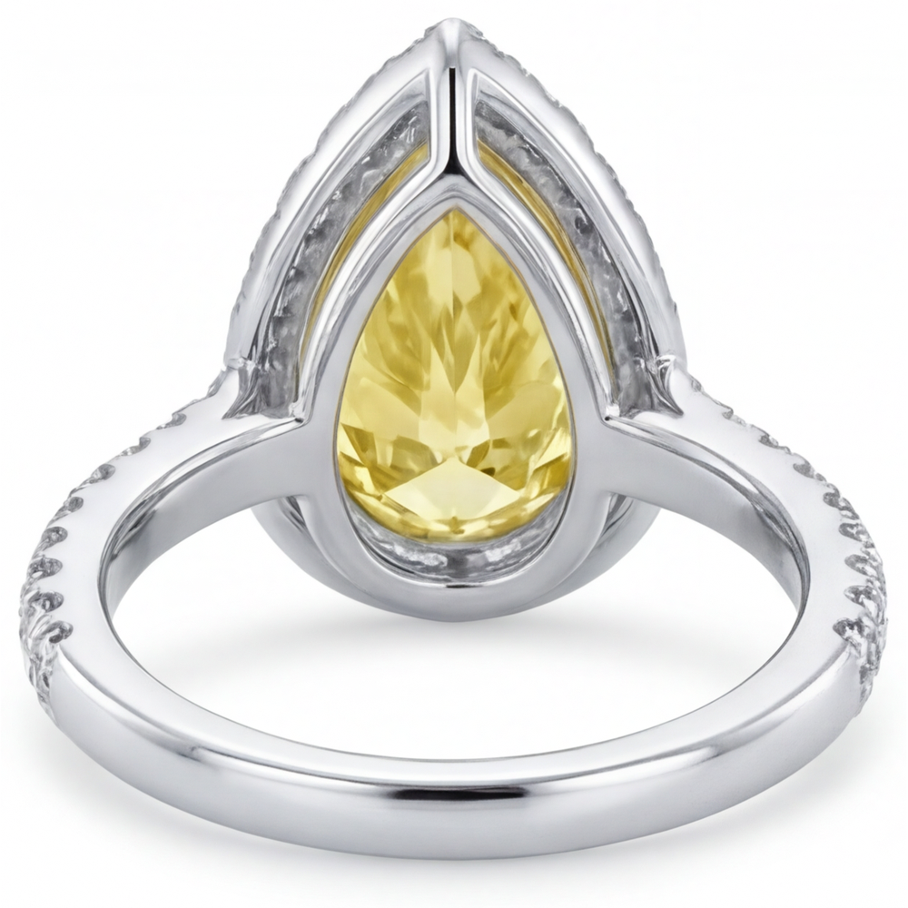 Artisanal Bague Joaillerie 3,50 carats – vue arrière