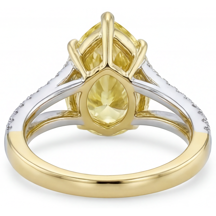 Haut de gamme Bague Statement 1,75 carats – vue de profil