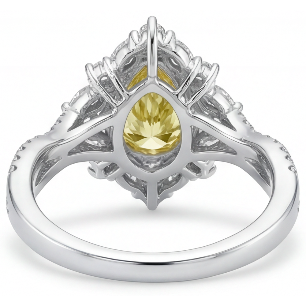Diamant Canari Bague Statement 1,75-carats Or Deux Tons 14 Carats – vue de dessus