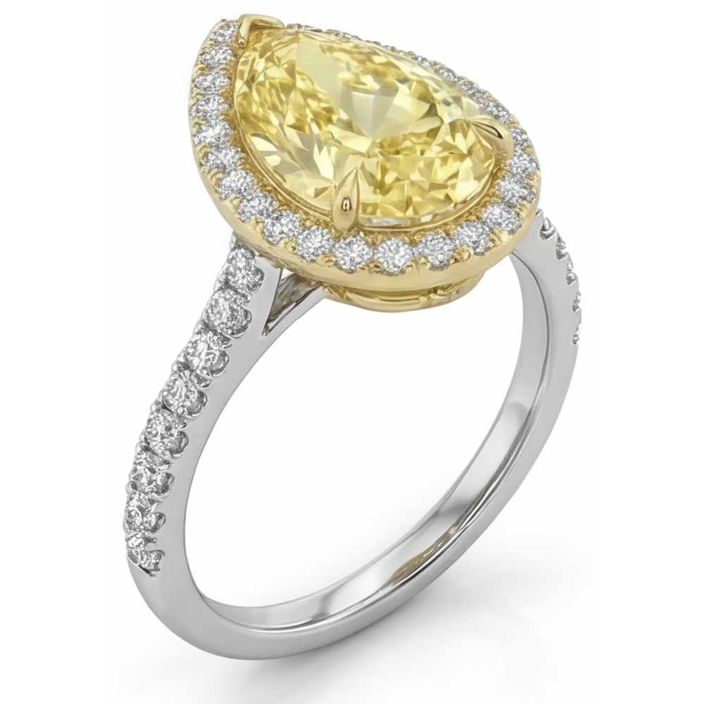 Diamant Canari Joaillerie Fine 2,50-carats Or 14K Bicolore – vue d'angle