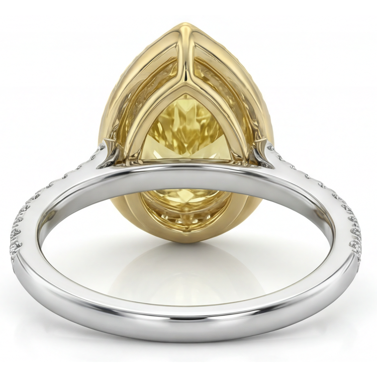Diamant Canari Joaillerie Fine 2,50-carats Or 14K Bicolore – vue de dessus