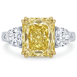 Diamant Canari VVS Trilogie – 2 carats en Or Bicolore 14 Carats