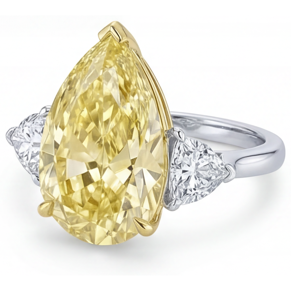 Artisanal Diamant Canari Trilogie 5 carats – vue d'angle