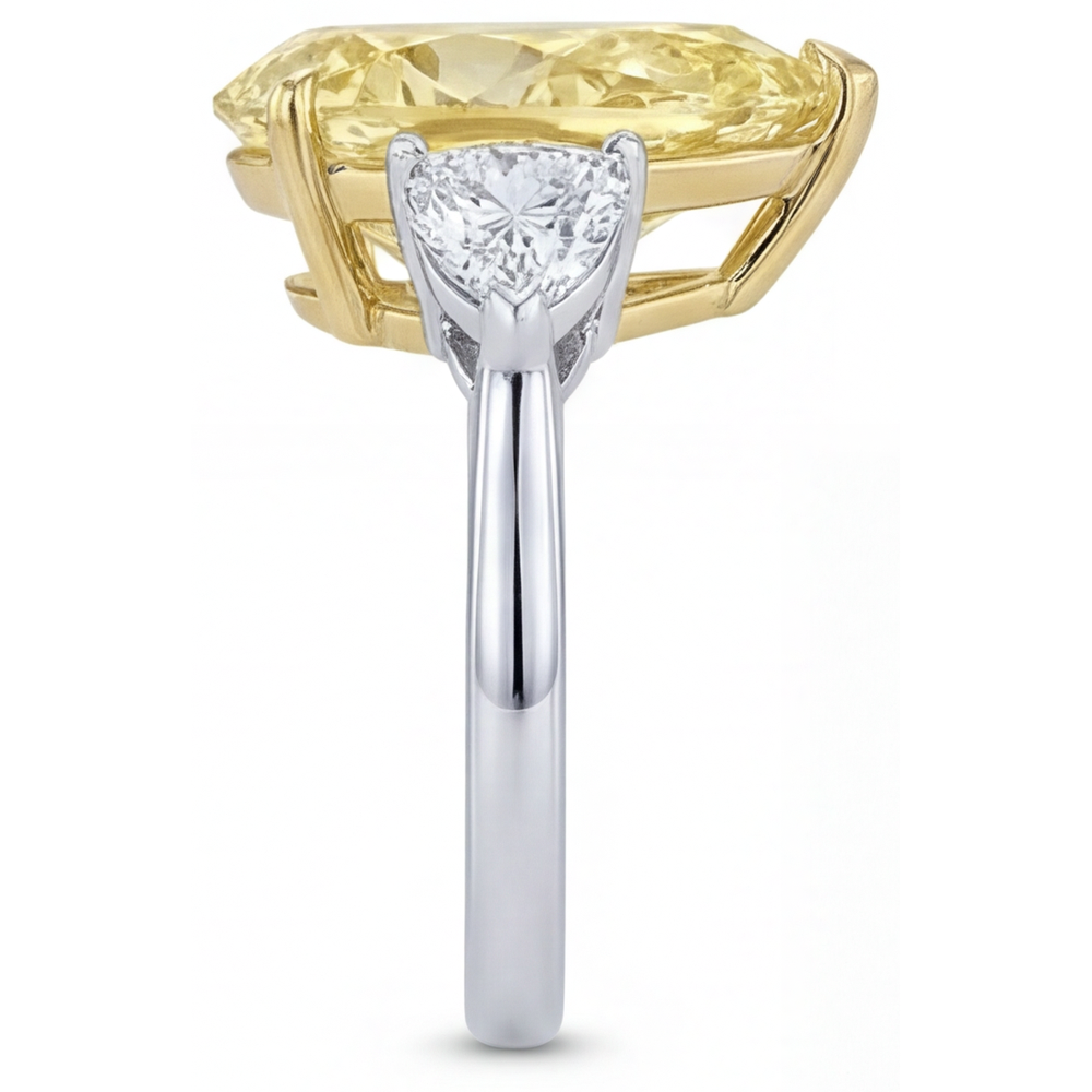 Diamant Canari Trilogie 5-carats Or Bicolore 14 Carats – vue de dessus