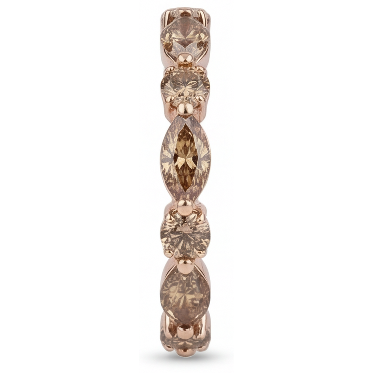 Diamant Eternity Band 4 carats Or Rose 14 Carats – vue d'angle