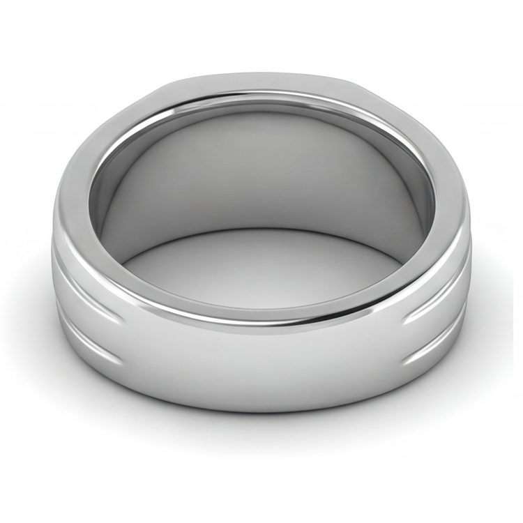 Taille Ronde Diamant Fin bague en Or Blanc 14 Carats – vue de dessus