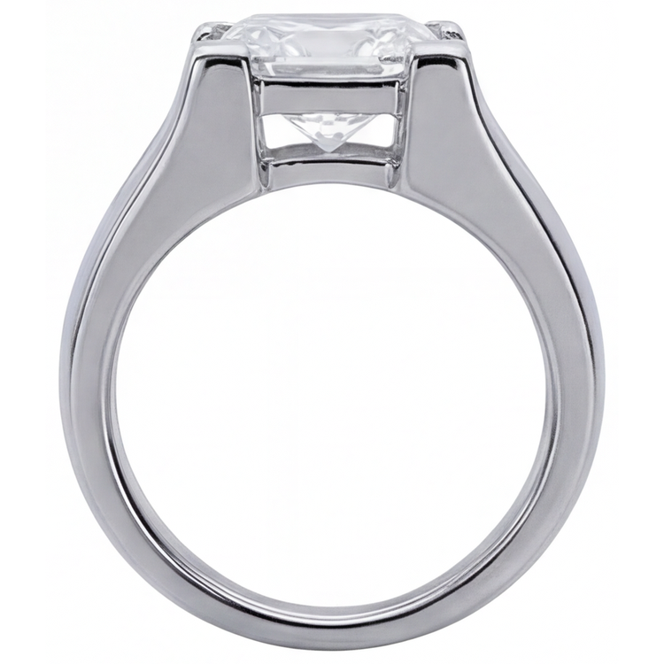Haut de gamme Bague Homme 3 carats – vue de profil