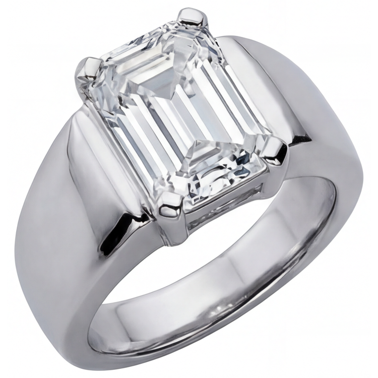 Rayonnant Bague Homme 4 carats – vue principale