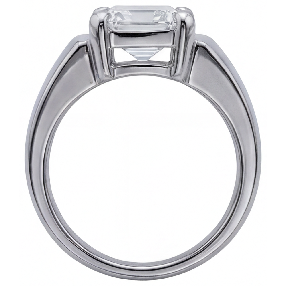 Rayonnant Bague Homme 4 carats – vue de dessus