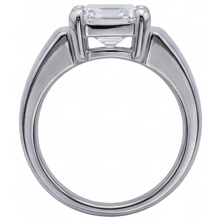 Rayonnant Bague Homme 4 carats – vue de dessus