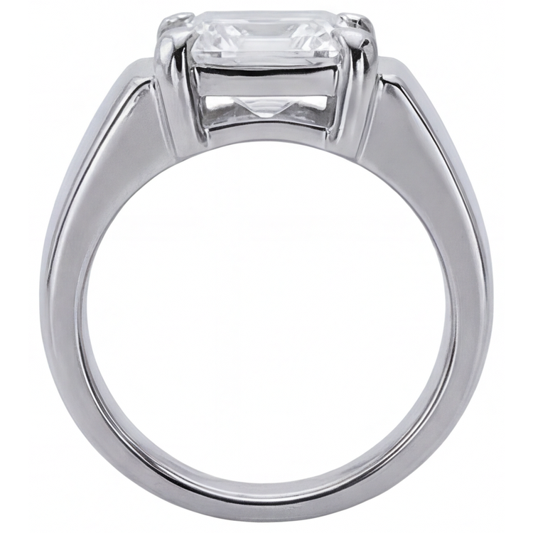 Premium Diamant Fin Bague Homme 5 carats – vue de profil