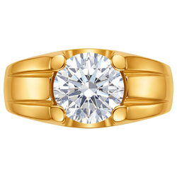 Homme Diamant Fin taille Taille Brillant Bague Masculine 2 carats