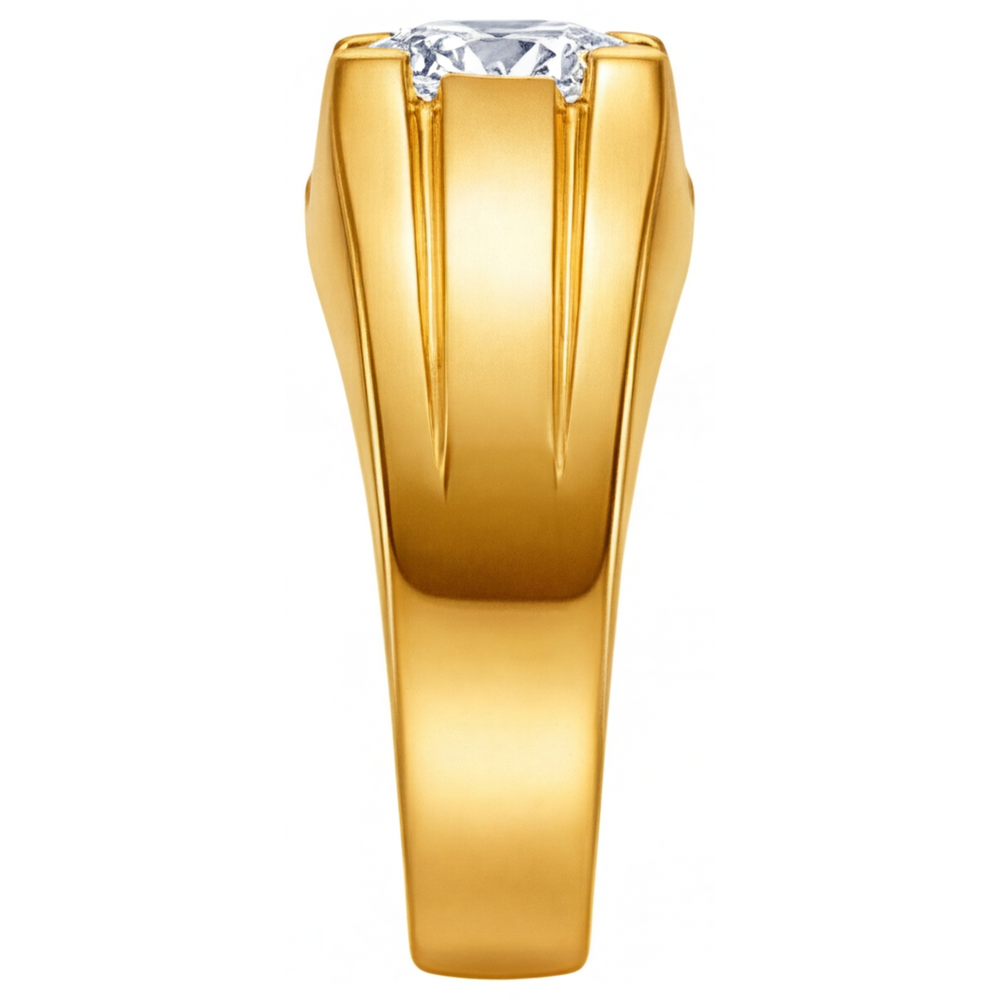Diamant Fin Bague Masculine – vue d'angle