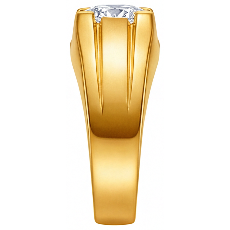 Diamant Fin Bague Masculine – vue d'angle