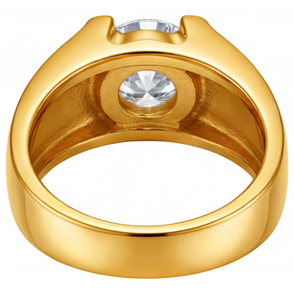 Diamant Fin Bague Masculine – vue de profil