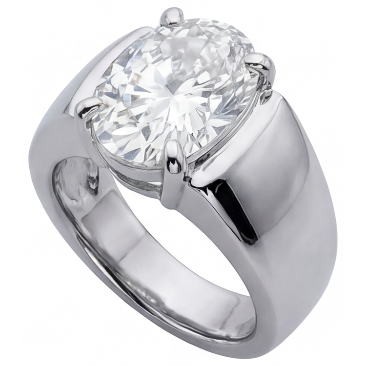 Diamant Fin Bague Masculine – vue de côté