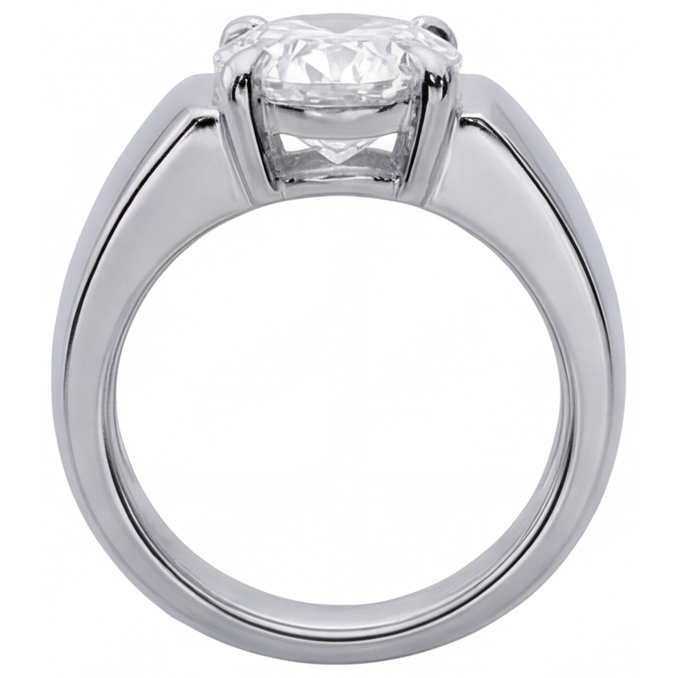 Intemporel Diamant Fin Bague Masculine 4 carats – vue arrière