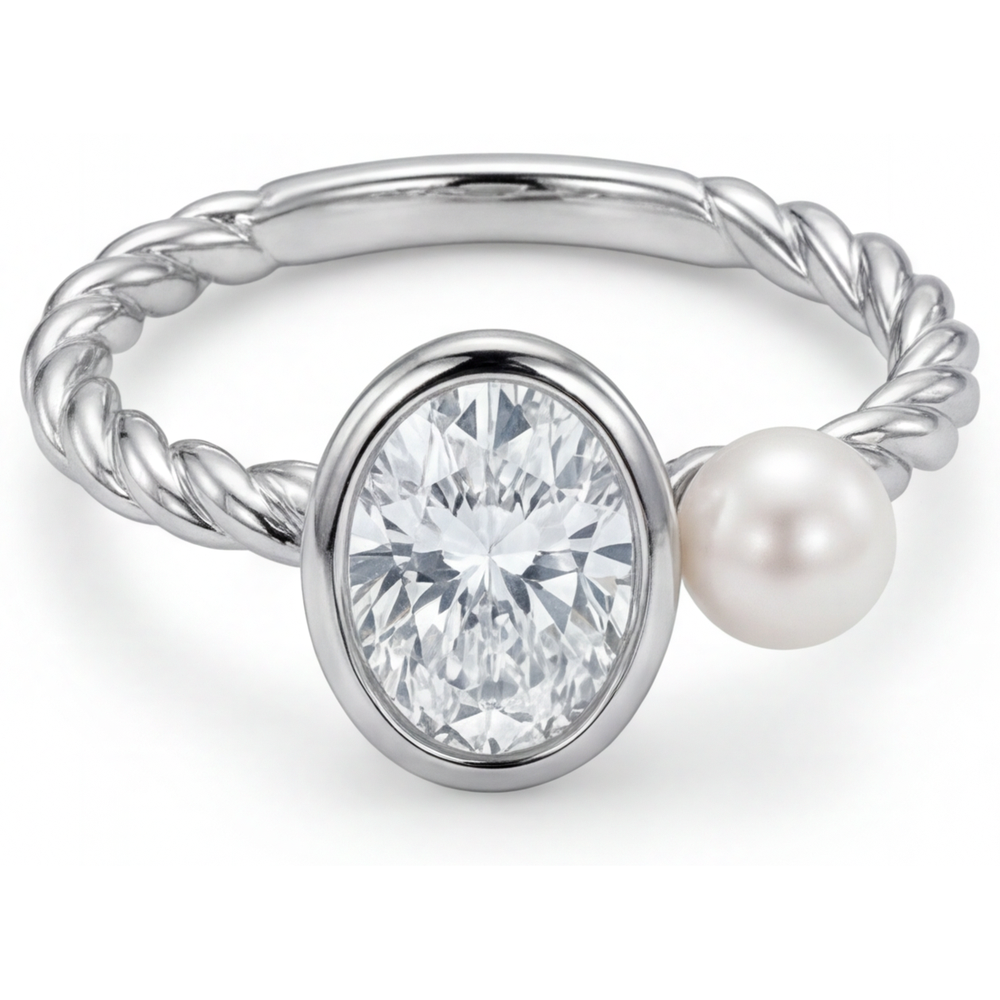 Signature Bague Mono-Pierre 1,50 carats – vue de face
