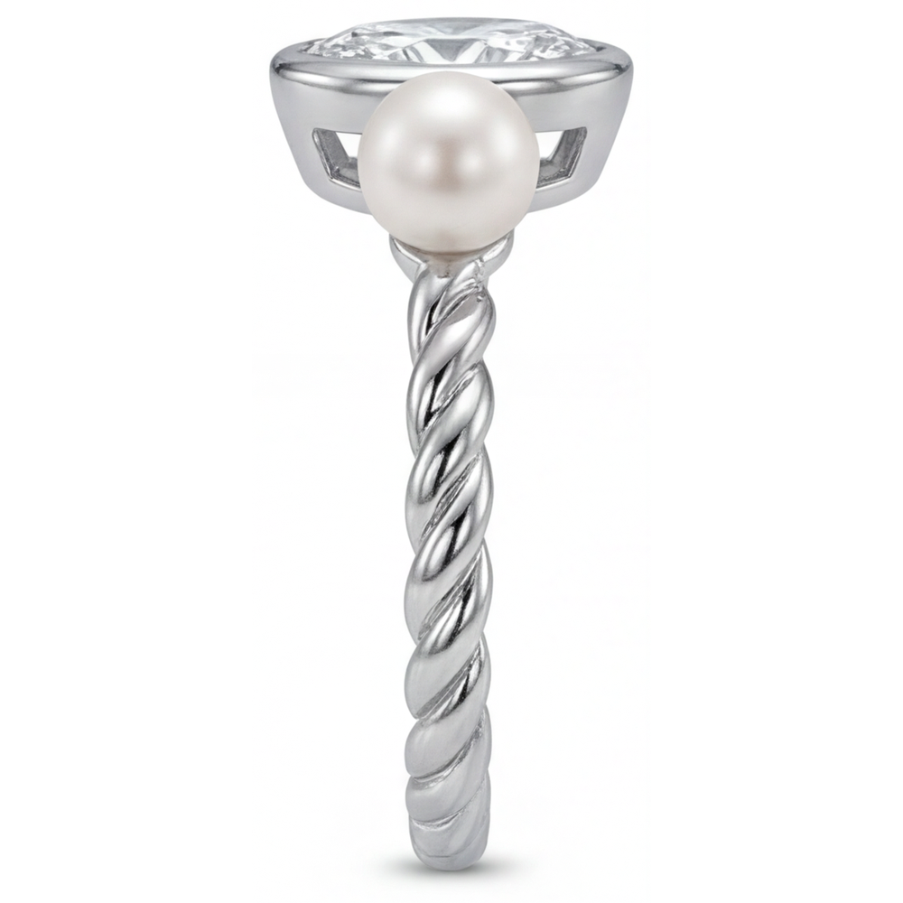Signature Diamant Fin Bague Mono-Pierre 1,50 carats – vue de profil