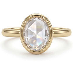 Taille Rose Ancienne Bague Mono-Pierre – Diamant Fin 5,0 carats