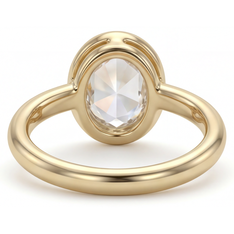 Diamant Fin Bague Mono-Pierre – vue de profil