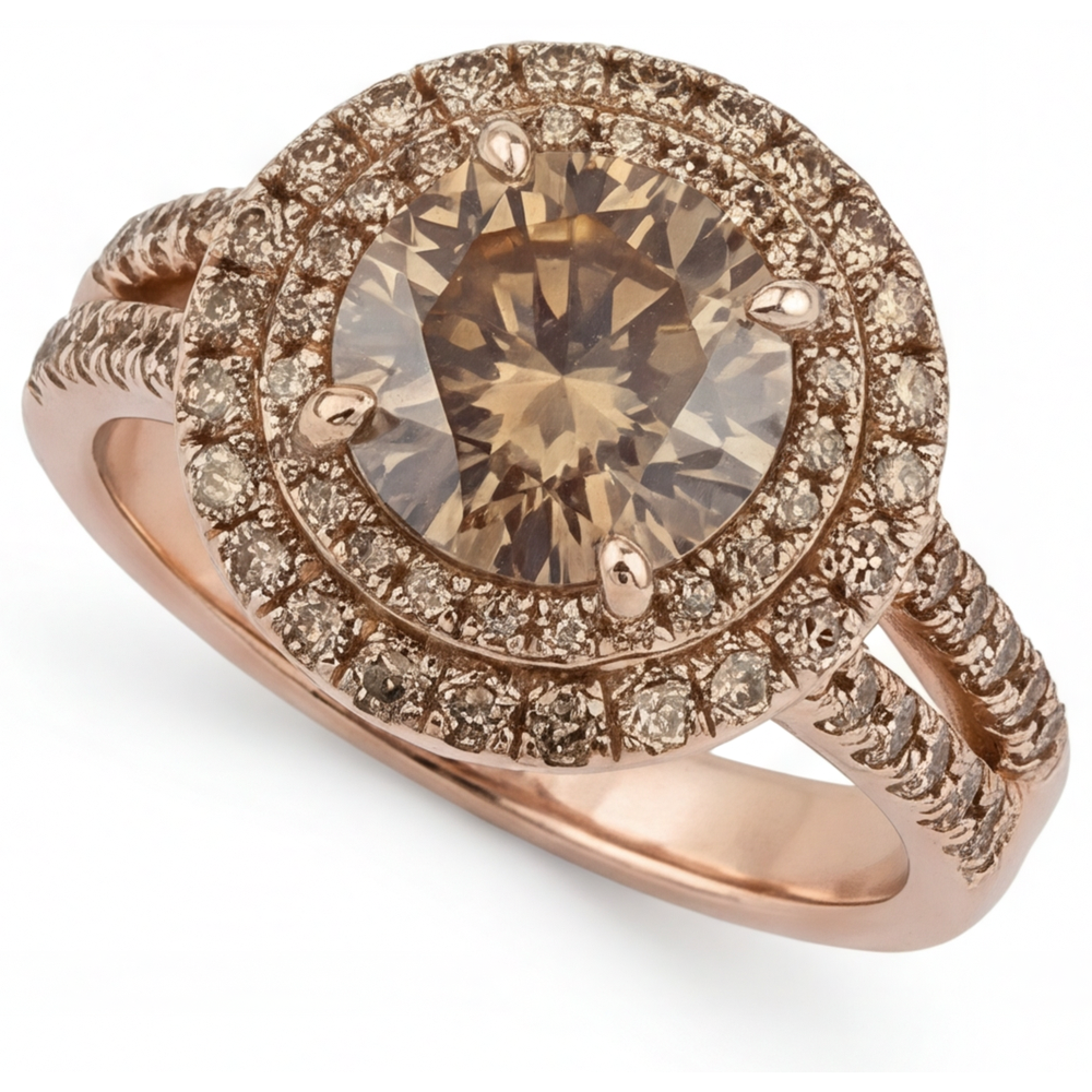Fait à la main Bague Nuptiale 4 carats – vue de côté