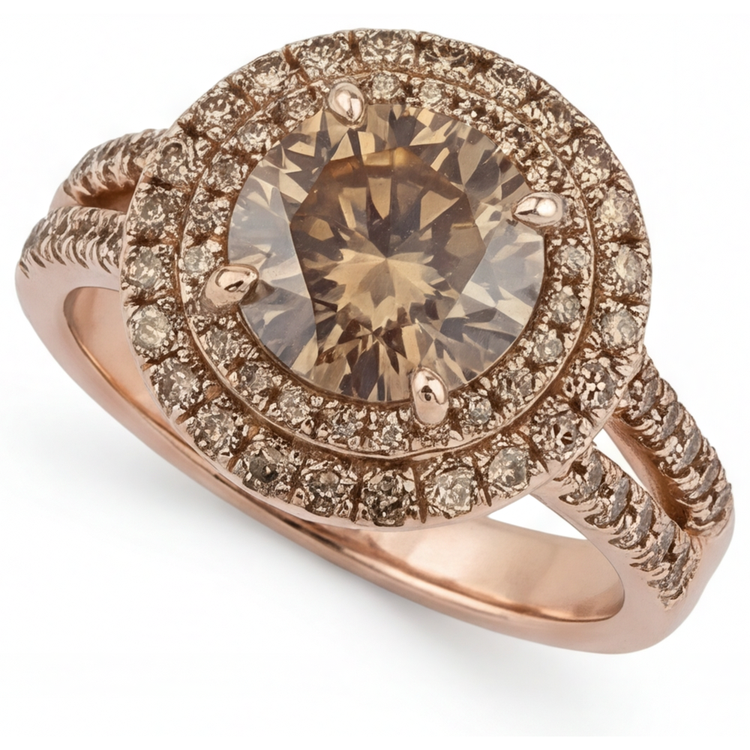 Fait à la main Bague Nuptiale 4 carats – vue de côté