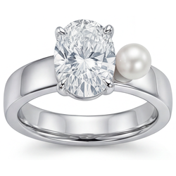 2,25 carats Diamant Fin Bague Solitaire en Or Blanc 14 Carats