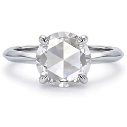 Diamant Fin Bague Solitaire – Taille Rose Ancienne 4 carats Or