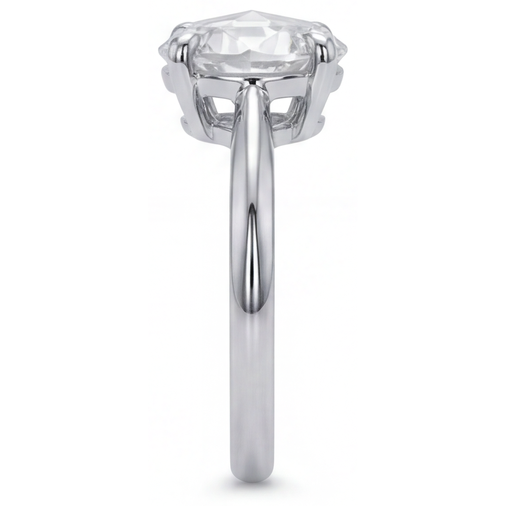 Raffiné Diamant Fin Bague Solitaire 4 carats – vue d'angle