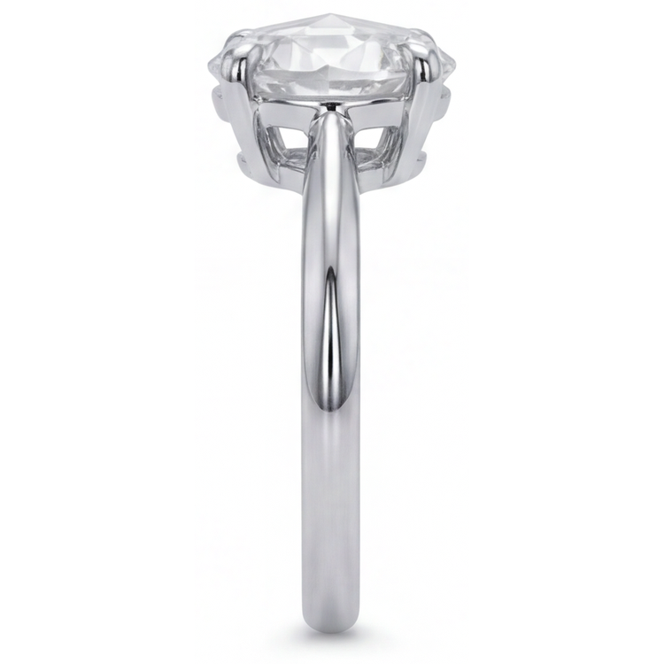 Raffiné Diamant Fin Bague Solitaire 4 carats – vue d'angle