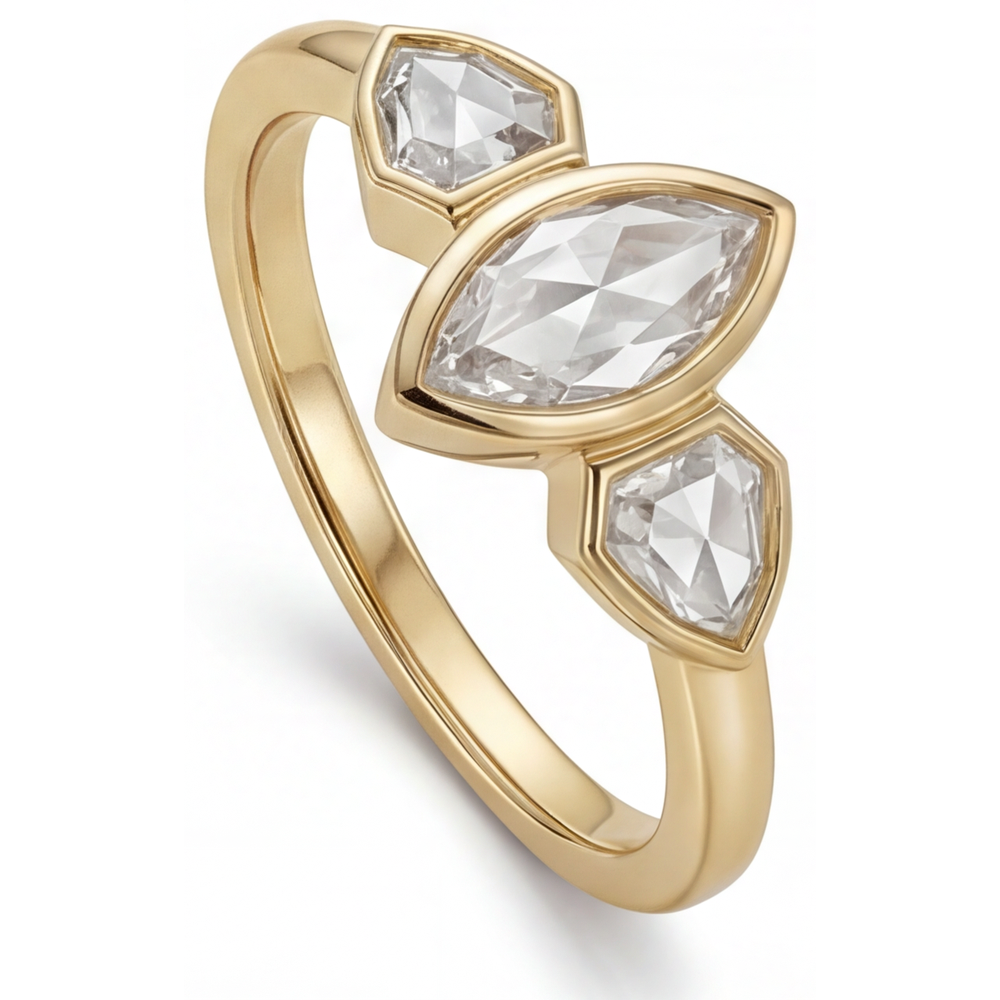Confectionné main Bague Trilogie 1,75 carats – vue de côté