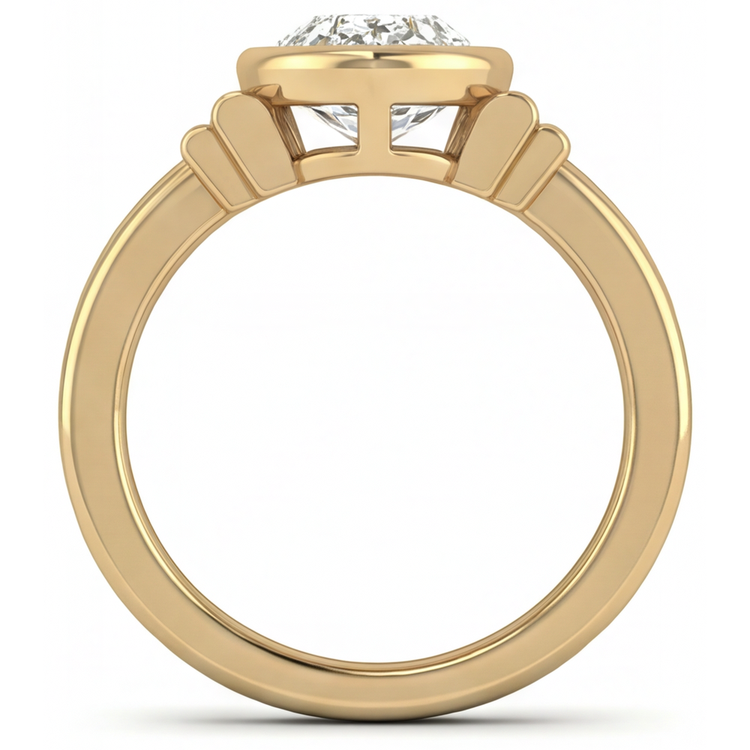 Diamant Fin Bague Trois Pierres – vue de dessus