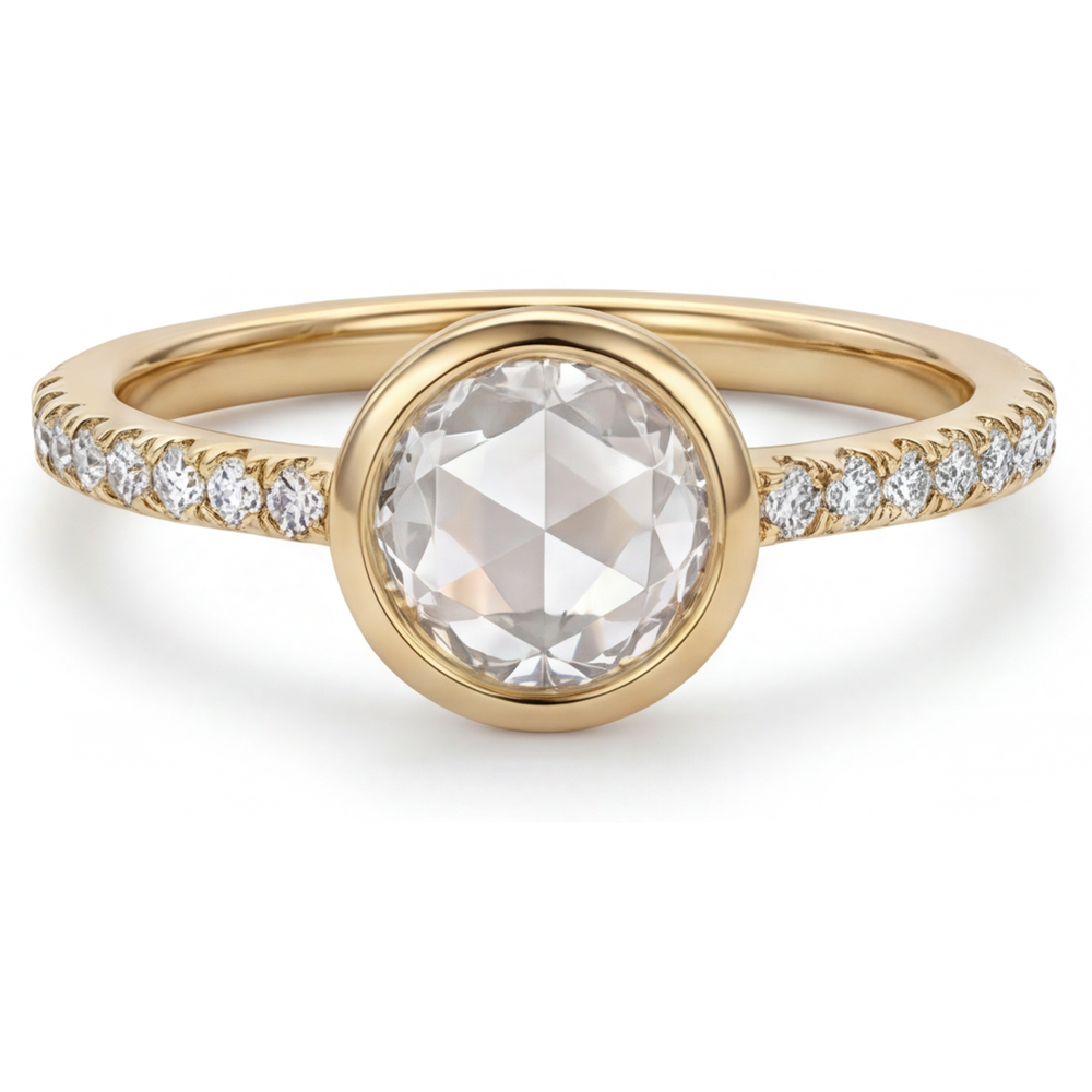 Diamant Fin Solitaire de Fiançailles 1,50-carats Or Jaune 14 Carats – vue principale