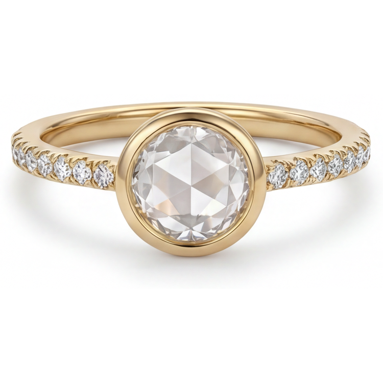 Diamant Fin Solitaire de Fiançailles 1,50-carats Or Jaune 14 Carats – vue principale